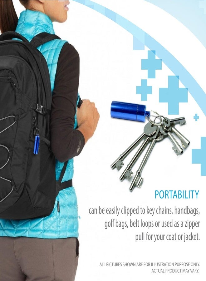 Deke Home - Waterproof Aluminum Pill Box Keychain, Mini Travel Pill Holder Case, Portable Medicine & Vitamin Organizer, Food Grade, Airtight Dispenser, Pocket Container for Daily Use - Image 3